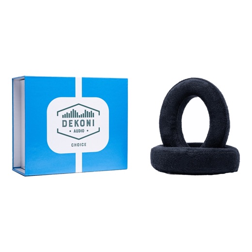 Dekoni Choice ear pads beside their gift box